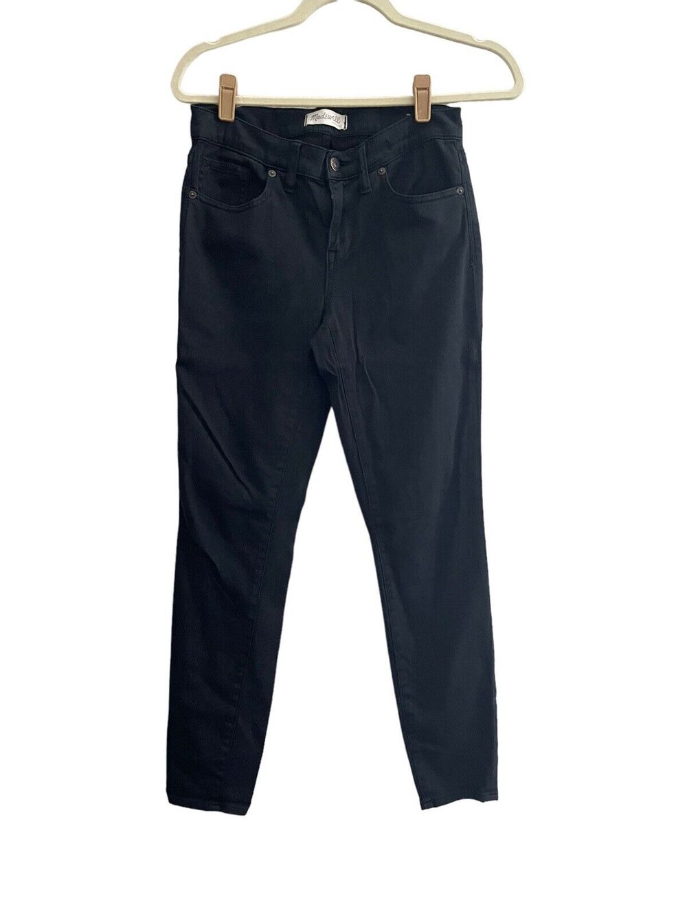 Madewell Womens Size 27 Skinny Skinny Stretch Black Pants 28" Inseam #OL10